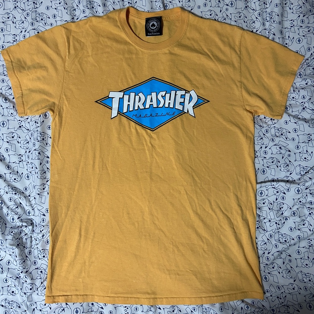 THRASHER Streetwear Bright Yellow Graphic Tee